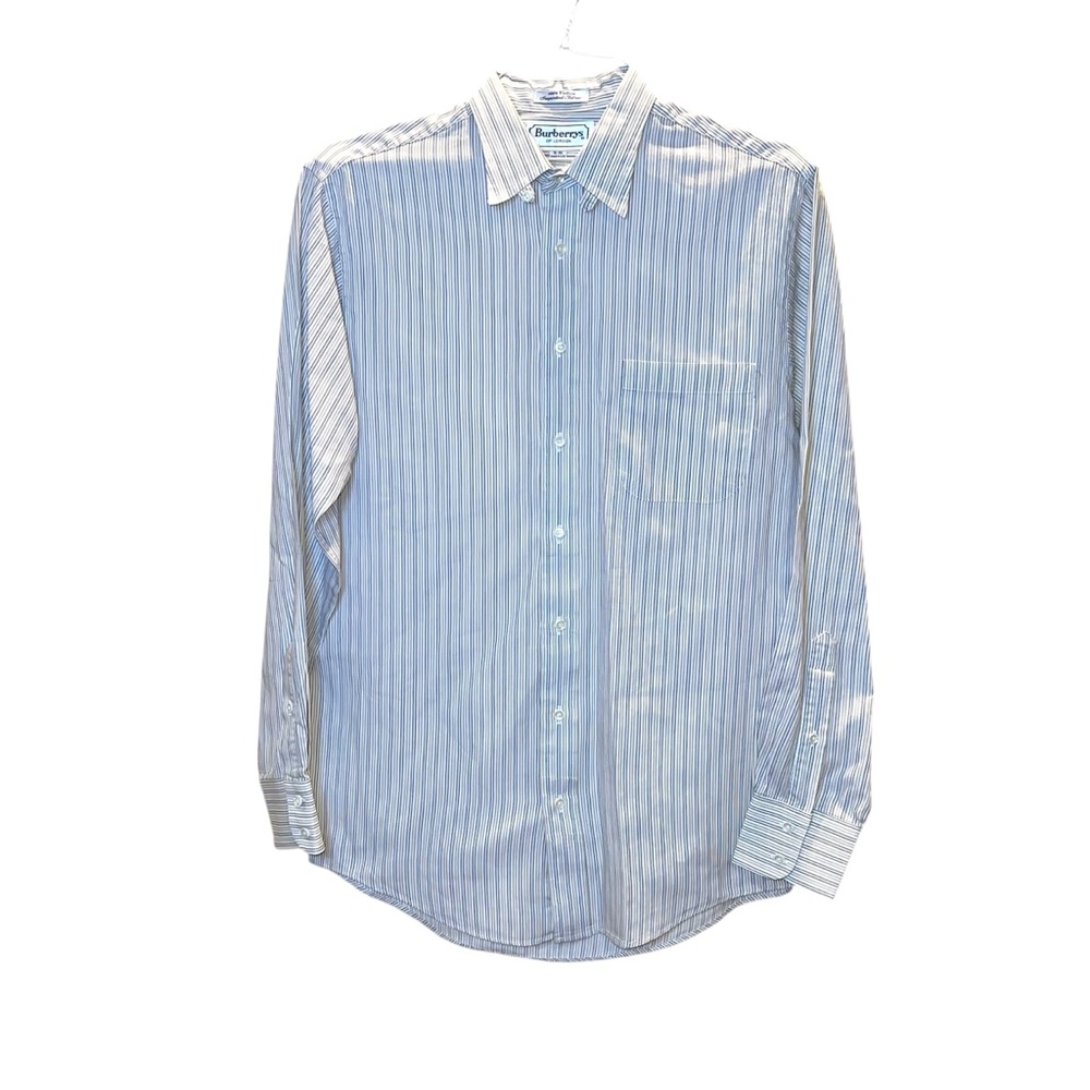 Burberrys Of London Vintage 80’s Men’s Size 16-35 Button Up Dress Shirt USA Made